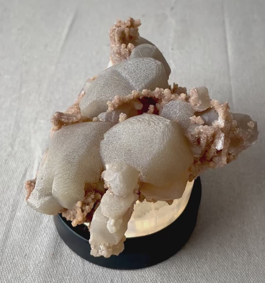 Heulandite & Calcite Cluster